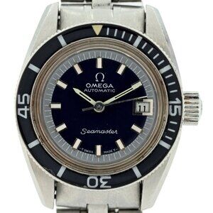 Rare Omega 25mm Ladies Seamaster Automatic Cal 681 Blue Dive Watch Ref: 566.024!